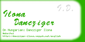 ilona dancziger business card